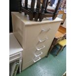 WOOD EFFECT TALL CHEST OF FIVE DRAWERS