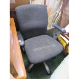 OFFICE SWIVEL CHAIR WITH GREY UPHOLSTERY