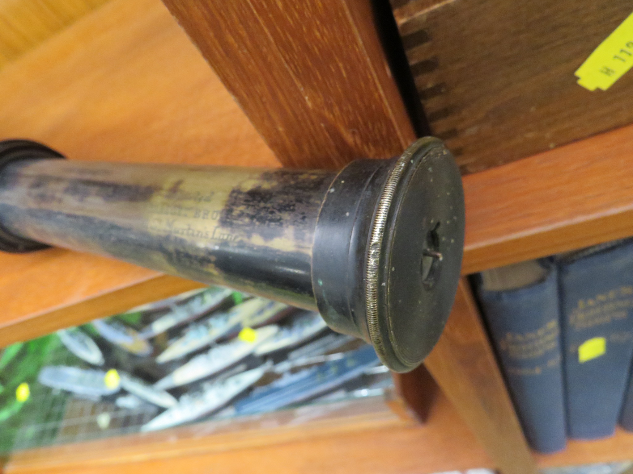 LEATHER CLAD BRASS TELESCOPE SIGNED ELLIOTT BROTHERS, 101 ST MARTINS LANE - Image 2 of 3