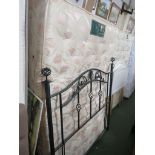 MILLBROOK GARLAND DOUBLE DIVAN BED WITH METAL TUBULAR FRAMED HEADBOARD