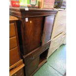 BRIGHTS OF NETTLEBED MAHOGANY VENEERED DRINKS CABINET (A/F)