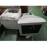 LG COMPUTER MONITOR AND A LASER PRINTER