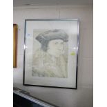 FRAMED PRINT OF SIR THOMAS MORE AFTER HOLBEIN