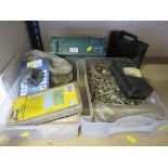 FIRST AID KIT, NUTS, BOLTS AND STAPLES, (TWO TRAYS)