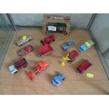 SMALL QUANTITY OF DIE CAST VEHICLES INCLUDING LESNEY AND DINKY