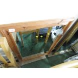 PINE FRAMED RECTANGULAR WALL MIRROR