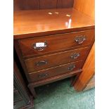 MIDWOOD CABINET OF THREE DRAWERS ON LEGS