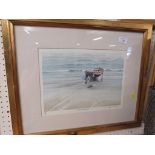 FRAMED GLAZED LIMITED EDITION PRINT AFTER ADRIAN TAUNTON TITLED 'RETURNING FISHERMAN'