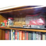 MONOPOLY, WOODEN PUZZLES AND GAMES (ONE SHELF)