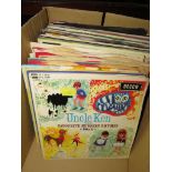 BOX OF POP AND CHILDRENS 45 RPMS