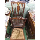 EDWARDIAN MAHOGANY DINING CHAIR AND DROP-IN SEAT PAD