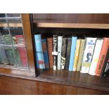 ONE SHELF OF FICTION AND REFERENCE BOOKS INCLUDING HISTORY AND MEMOIR