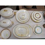 COALPORT CITATION DINNER AND TEA PLATES AND OTHER WHITE AND GILT DINING CHINA