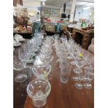 GLASS SUNDAE DISHES, WINE GLASSES AND OTHER DRINKING VESSELS