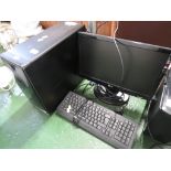 DELL WINDOWS VISTA PC TOWER WITH MONITOR AND KEYBOARD