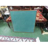 FOLDING CARD TABLE WITH GREEN FABRIC TOP
