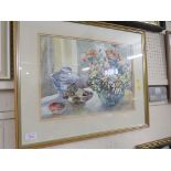 WATERCOLOUR STILL LIFE SIGNED H CRAWFORD