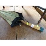 PARASOL WITH TURNED WOODEN HANDLE