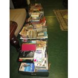 **amended description**FIVE BOXES OF ASSORTED BOOKS, INCLUDING FICTION