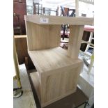 SIMULATED OAK THREE TIER SHELF UNIT