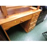 BEECH VENEER DRESSING TABLE WITH FIVE DRAWERS