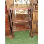 SQUARE MAHOGANY THREE TIER STAND