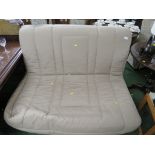 FUTON SOFABED IN LIGHT BROWN COVERS