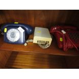 1977 SILVER JUBILEE COMMEMORATIVE DIALER TELEPHONE TOGETHER WITH OTHER TELEPHONE