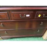 MEREDEW MAHOGANY VENEERED THREE-DRAWER CHEST