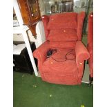 SHERBORNE LARGE RICHMOND ELECTRIC LIFT AND RISE RECLINING ARMCHAIR IN HENDON TERRACOTTA UPHOLSTERY