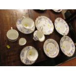 SMALL QUANTITY OF 19TH CENTURY DECORATIVE CHINA TEA WARE WITH GILT AND LILAC DECORATION