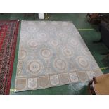 ANNISTON MEDALLION TUFTED RUG, PALE BLUE/BEIGE, ABOUT 240CM X 300CM