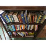 THREE SHELVES OF FICTION AND REFERENCE BOOKS