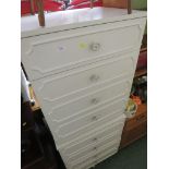 PAIR OF CREAM PAINTED FOUR DRAWER CHESTS