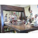 SELECTION OF SEVEN SPRINGS POTTERY FIGURINES A/F