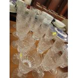 BRIERLEY - SIX BRANDY GLASSES, TWO SETS OF SIX WINE GLASSES, AND THREE CHAMPAGNE GLASSES