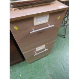 WOOD EFFECT TWO-DRAWER FILING CABINET