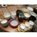 SELECTION OF CHINA PLANT POTS AND BOWLS