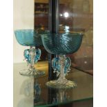 PAIR OF BOHEMIAN GLASS GOBLETS