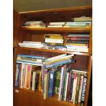 THREE SHELVES OF BOOKS INCLUDING FOOTBALL TITLES