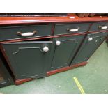 PAINTED MAHOGANY VENEERED SIDEBOARD