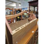 LARGE OPEN WOODEN TOOL BOX