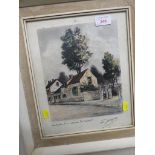 FRAMED AND GLAZED COLOURED PRINT OF FRENCH STREET