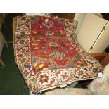 MIDDLE EASTERN RED GROUND PATTERNED RUNNER
