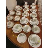 CHINA TEA WARE INCLUDING ROYAL ALBERT CUPS, SAUCERS AND SIDE PLATES, KAY AND CO WORCESTER CUPS,