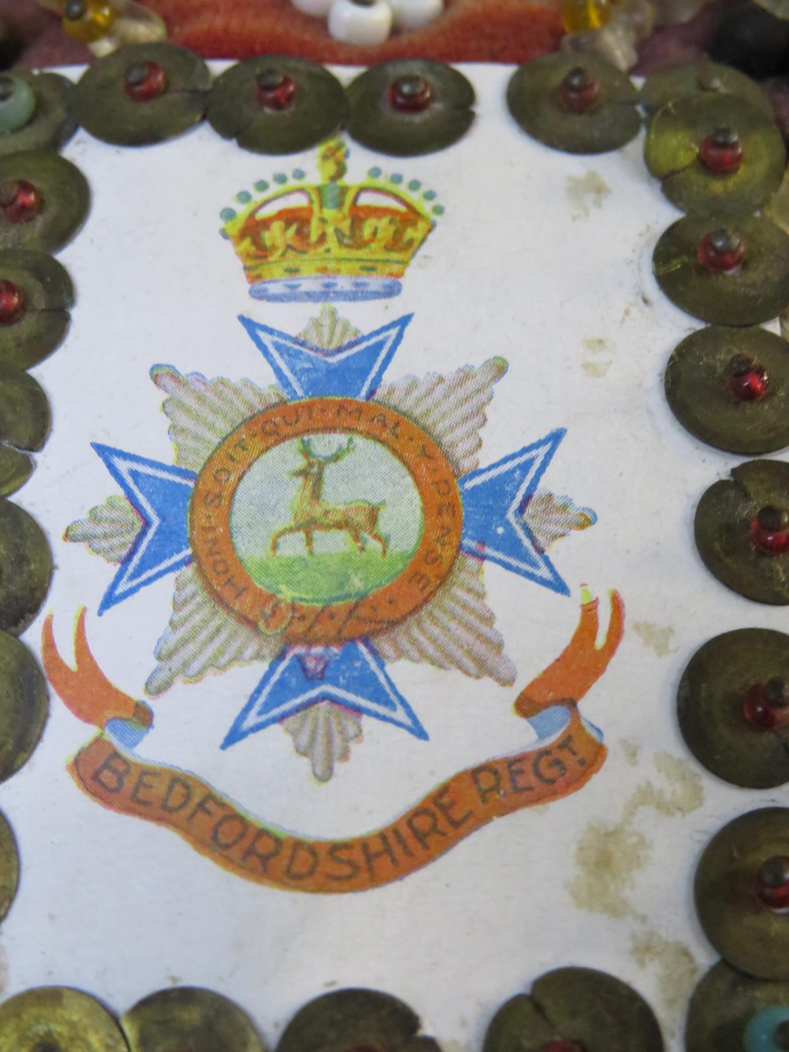 BEDFORDSHIRE REGIMENT SWEETHEART CUSHION - Image 2 of 2