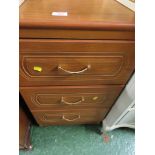 ALSTONS WOOD EFFECT THREE-DOOR BEDSIDE CHEST