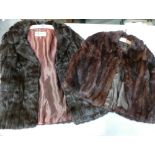 Two child sized mink jackets (2)