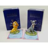 Royal Doulton Disney Showcase figure Lady FC7 & Tramp FC8: Limited edition part of a series of