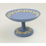 A Wedgwood blue jasperware comport: diameter 15cm.